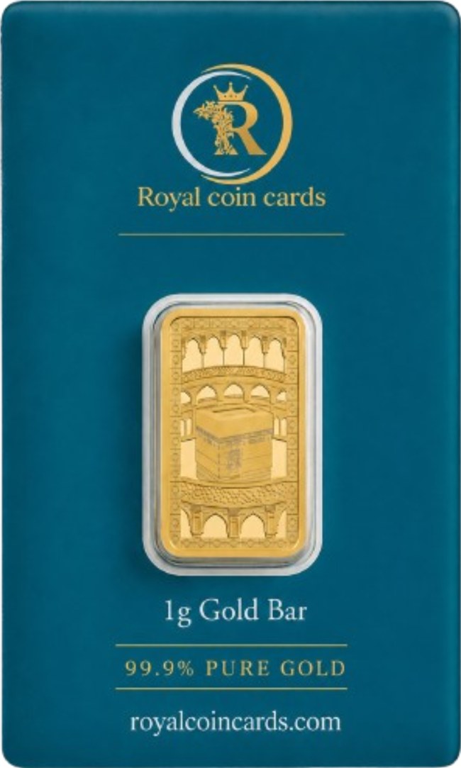 1 gram coin card format, custom printed blister packaging